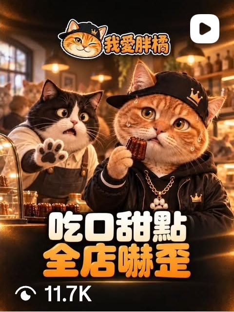我愛胖橘 IG 影片作品，截圖顯示 11.7K 次 IG＋FB 合併觀看。